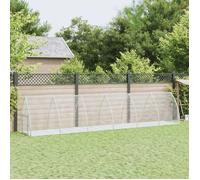 vidaXL Clapier 3281529 – Cage à lapin avec porte, enclos extérieur pour petits animaux, acier argenté