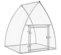 vidaXL Clapier, Cage à Lapin avec Porte, l'Enclos pour Poules, Parc d'Extérieur pour Canards Petits Animaux, Argenté Acier 3281527