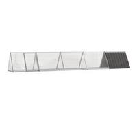 vidaXL Clapier 3106448 Anthracite Acier galvanisé 504,5x80,5x71 cm