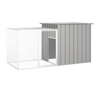 3155528 vidaXL Clapier Gris 200x91x100 cm Acier galvanisé