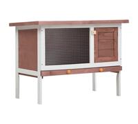 Vidaxl Clapier D'extérieur 1 Niveau Marron Bois