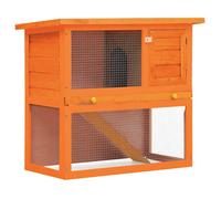 vidaXL Clapier d'extérieur Enclos pour petits animaux 1 porte Bois