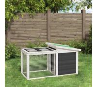 Vidaxl Clapier Gris 100,5x54x55 Cm Bois De Pin Massif Gris