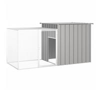 3155528 vidaXL Clapier Gris 200x91x100 cm Acier galvanisé