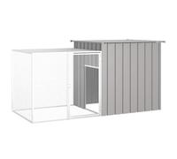 vidaXL Clapier 3155528 Gris – 200 x 91 x 100 cm – Acier galvanisé