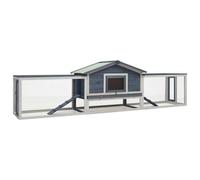 Vidaxl Clapier Gris 310x70x87 Cm Pin Massif Et Sapin Gris