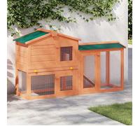 vidaXL Clapier large d'extérieur pour petits animaux de compagnie Bois 170162