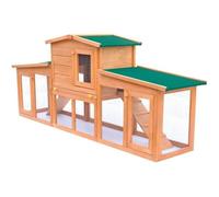 vidaXL Clapier large pour petits animaux avec toits Bois