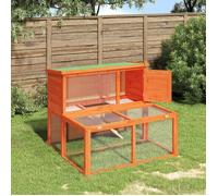 vidaXL Clapier marron 102x90x84,5 cm bois de pin massif 172283