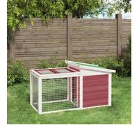 vidaXL Clapier Maison de Lapin 100,5x54x55 cm Bois de pin massif Moka
