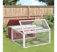 Vidaxl Clapier Moka 117,5x97x47,5 Cm Bois De Pin Massif