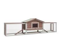 vidaXL Clapier Moka 310 x 70 x 87 cm Pin massif et sapin
