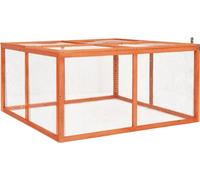 vidaXL Clapier pour lapins 124x120x60 cm Bois massif sapin
