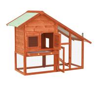 vidaXL Clapier pour lapins 140x63x120 cm Sapin massif