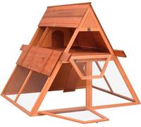 vidaXL Clapier 152x127x109,5 cm Bois de sapin massif