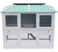 vidaXL Clapier pour petits animaux/lapins 2 étages en bois
