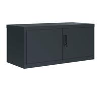 Classeur anthracite 90x40x220 cm acier, armoire à dossiers, armoire de rangement, armoire de bureau, armoire de classement, unité de rangement