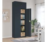 vidaXL Classeur anthracite 90x40x240 cm acier 3188333 Gris G