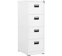 vidaXL Classeur Blanc 46x62x133 cm Acier Blanc G