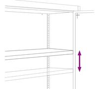 vidaXL Classeur blanc 90x40x105 cm acier