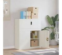 vidaXL Classeur blanc 90x40x110 cm acier 3188310 Blanc