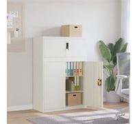 vidaXL Classeur blanc 90x40x130 cm acier 3188311 Blanc G