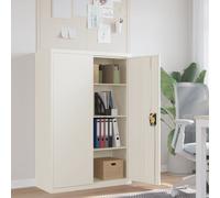 Vidaxl Classeur Blanc 90x40x140 Cm Acier Blanc