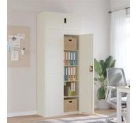 vidaXL Classeur blanc 90x40x220 cm acier