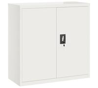 vidaXL Classeur blanc 90x40x90 cm acier, armoire à dossiers, armoire de rangement, armoire de bureau, armoire de classement, unité de rangement
