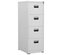 vidaXL Classeur Gris clair 46x62x133 cm Acier