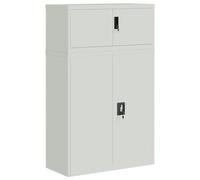 vidaXL Classeur / Armoire à dossiers Gris clair 90×40×145 cm Acier