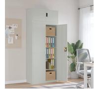 vidaXL Classeur gris clair 90x40x220 cm acier 3188320 Gris G