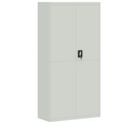 Vidaxl Classeur Gris Clair 90x40x220 Cm Acier Gris