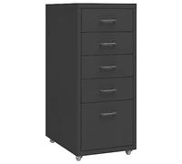 vidaXL Classeur Mobile Armoire à Dossiers Armoire de Classement Stockage de Fichiers Meuble de Classement Bureau Anthracite 28x41x69 cm Métal