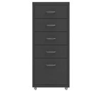 Vidaxl Classeur Mobile Anthracite 28x41x69 Cm Métal Gris