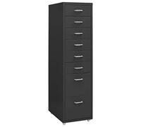 vidaXL Classeur Mobile Armoire à Dossiers Armoire de Classement Stockage de Fichiers Meuble de Classement Bureau Anthracite 28x41x109 cm Métal