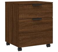 vidaXL Classeur mobile 817137 avec roues Chêne marron Bois 45x38x54 cm