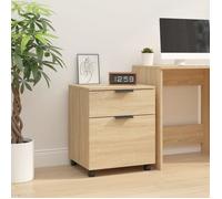 Classeur mobile avec roues Chêne sonoma 45x38x54 cm Chêne sonoma G