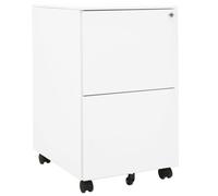 Vidaxl Classeur Mobile Blanc 39x45x67 Cm Acier Blanc