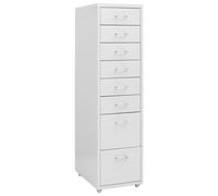 vidaXL Classeur mobile Gris 28x41x109 cm Métal