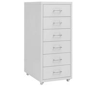 vidaXL Classeur mobile Gris 28x41x69 cm Métal