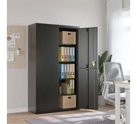 vidaXL Classeur 339770 en acier – 105 x 40 x 180 cm – Noir