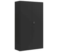Vidaxl Classeur Noir 105x40x180 Cm Acier Noir