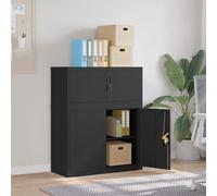 vidaXL Classeur noir 90x40x110 cm acier