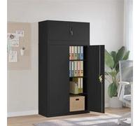 Vidaxl Classeur Noir 90x40x180 Cm Acier Noir