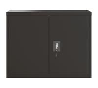 Vidaxl Classeur Noir 90x40x70 Cm Acier Noir