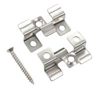 vidaXL Clip de fixation de terrasse 100pcs et 200 vis Acier inoxydable 45063