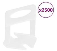 vidaXL Clips de nivellement de carreaux 2500 pcs 1 mm G