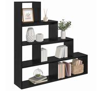 Bibliothèque moderne en bois d'ingénierie - vidaXL - Chêne noir - 143,5x29x143,5 cm - Grand espace de rangement