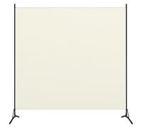 vidaXL Cloison de séparation 1 panneau Blanc crème 175x180 cm Blanc